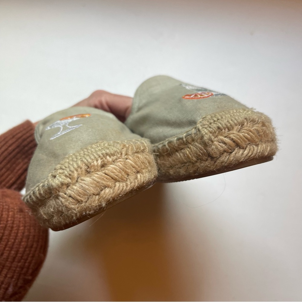 Soludos Platform Espadrilles Cocktail Drink Embroidered Slip On Size 9.5 - Picture 3 of 5